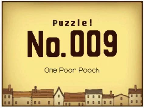 professor layton and the curious village puzzle answers|[CV009] One Poor Pooch .